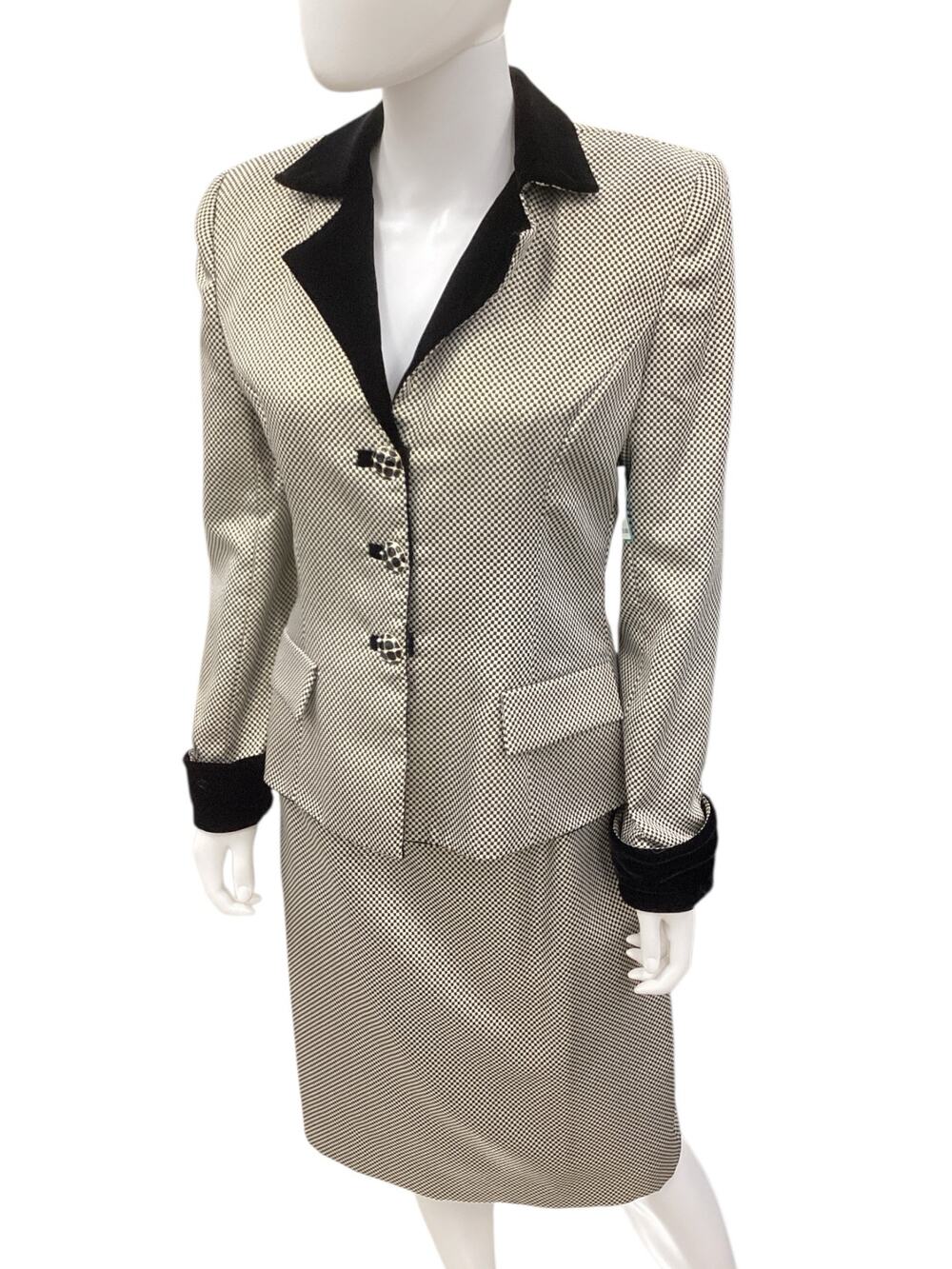NWT Vintage Victor Costa 2 Piece Outfit Women’s SZ 8 Blazer+Skirt Ornate Buttons